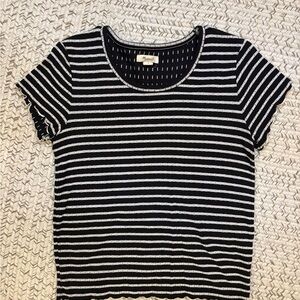 Madewell Black and White Short Sleeve Tee